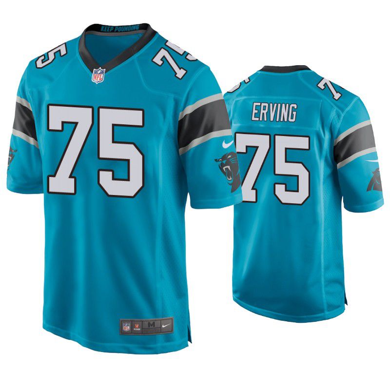 Men Carolina Panthers #75 Cameron Erving Nike Blue Game NFL Jersey